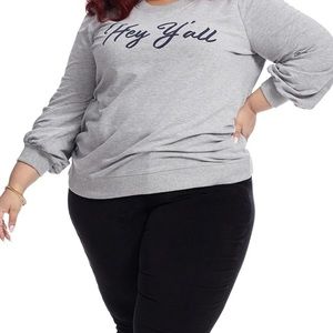 DRAPER JAMES x ELOQUII Collab Sweatshirt “Hey Y’all”